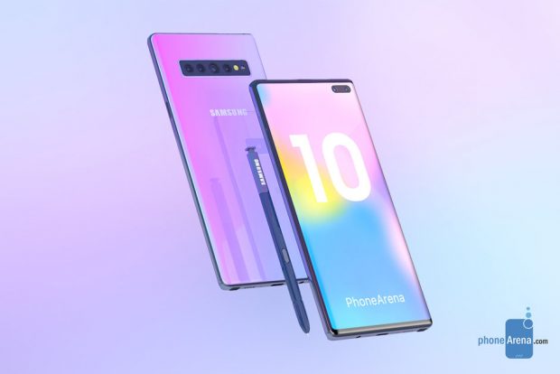 samsung galaxy note 10 design 620x414 - گلکسی نوت 10 سامسونگ احتمالا دارای 6 گزینه رنگ خواهد بود